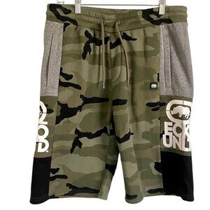 ECKO Unltd. Camo and Gray Fleece Relaxed Fit Shorts Men's Size Medium